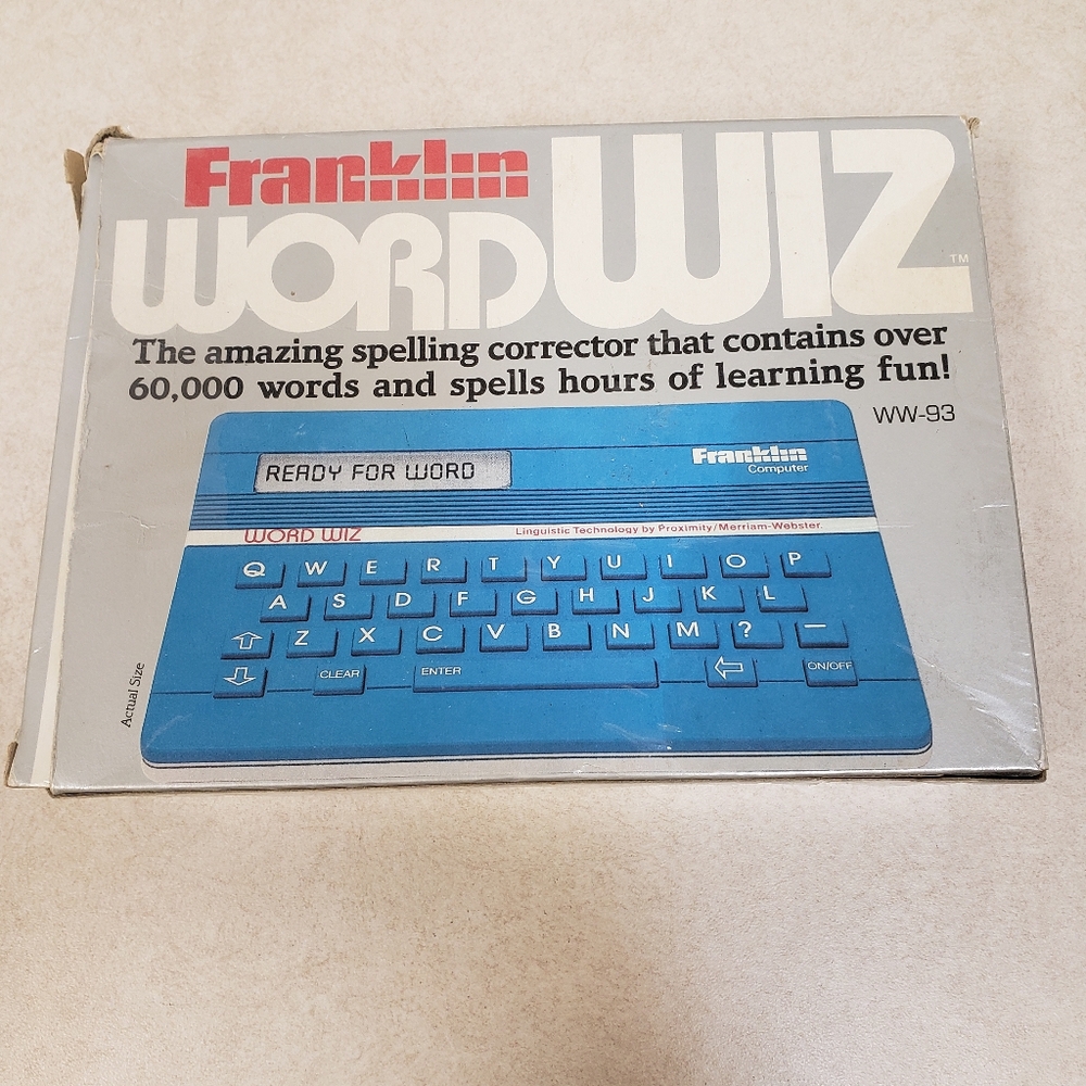 Franklin Word Wiz WW-93 (Orignal Packaging) Vintage 1987